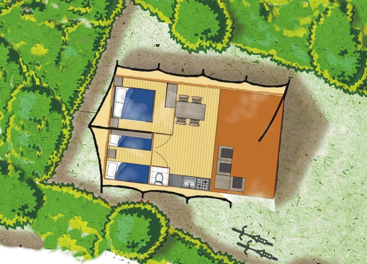 Glamping Les Arbres, Luxe Safaritent Met Zwembad Cronat Екстериор снимка